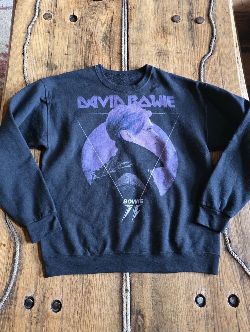 Popfunk David Bowie Black Purple Sweatshirt